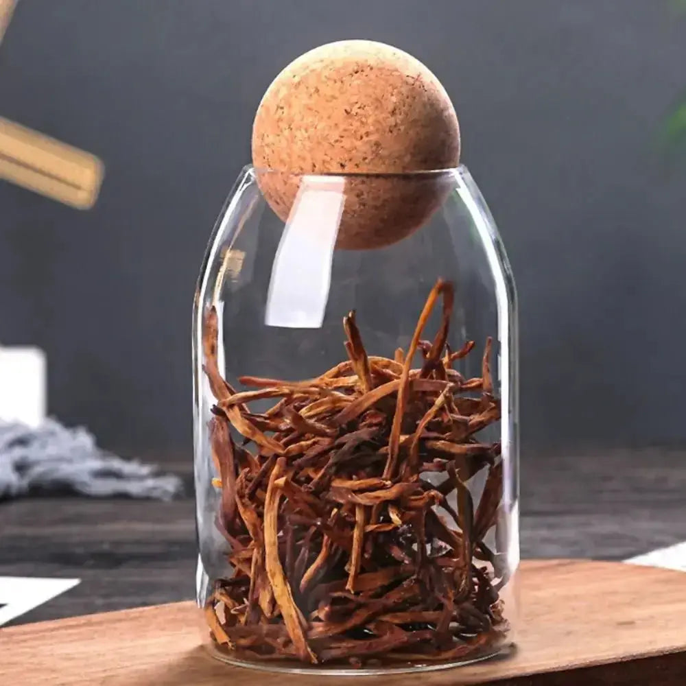 Clear Glass Canister with Cork Lid