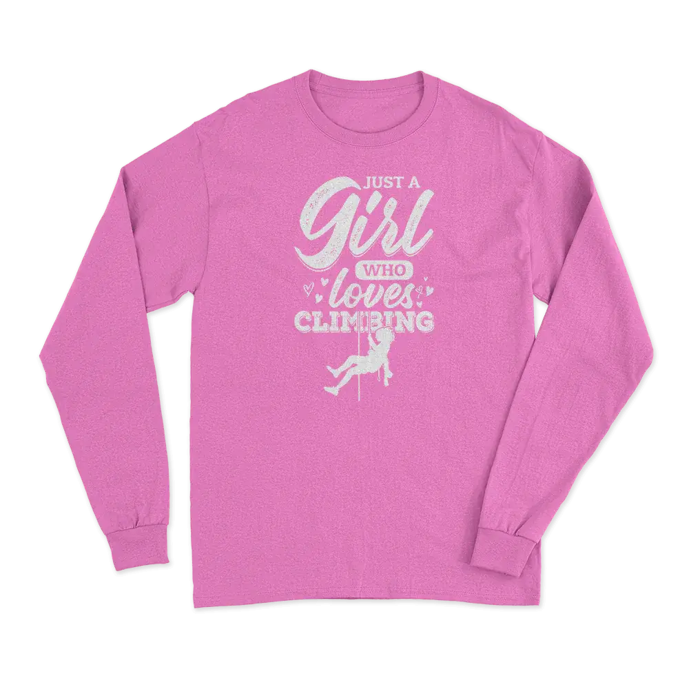 Climbing Just A Girl Who Loves Climbing Men Long Sleeve Shirt