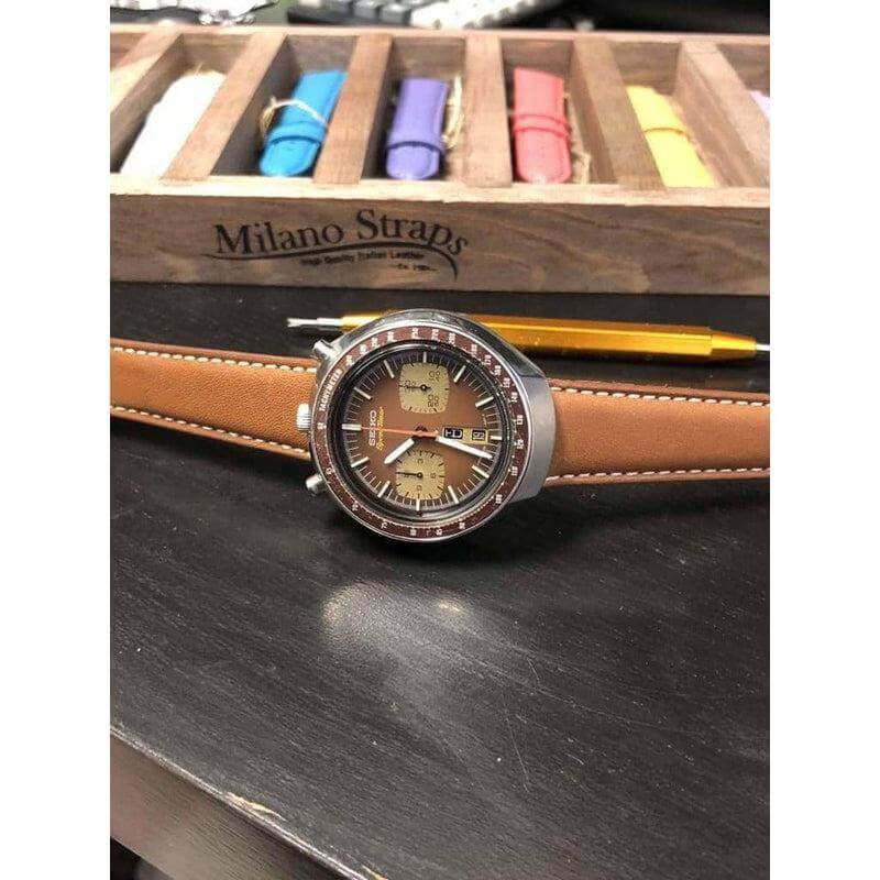 Cognac Gran Cuir Leather Watch Strap