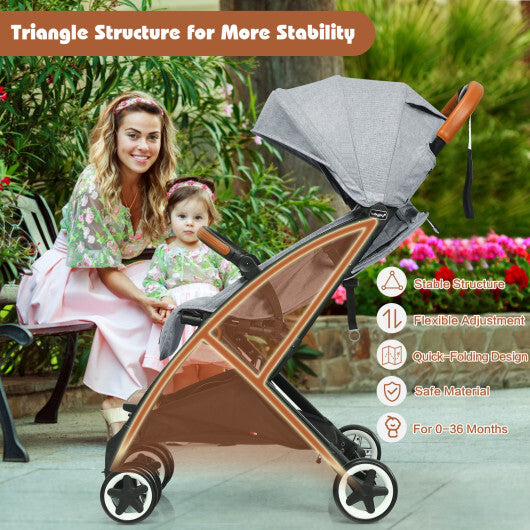 Ultra-Comfort Baby Stroller with Adjustable Recline  Breathable Seat & Smooth Suspension