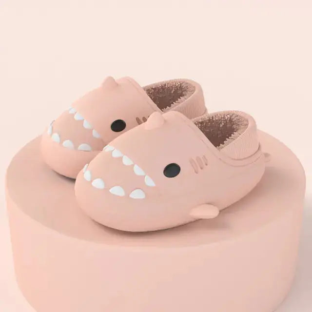 Comwarm Plush Shark Slippers For Women Men