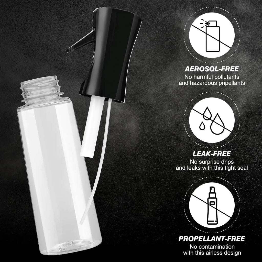 Continuous 300ml Spray Bottle for Hair - 2 Pack Home Essentials Spray Bottles