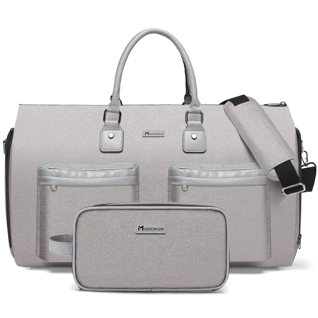 Convertible Garment Bag with Toiletry Bag | Modoker Carry on Garment Duffel Bag for Men & Women
