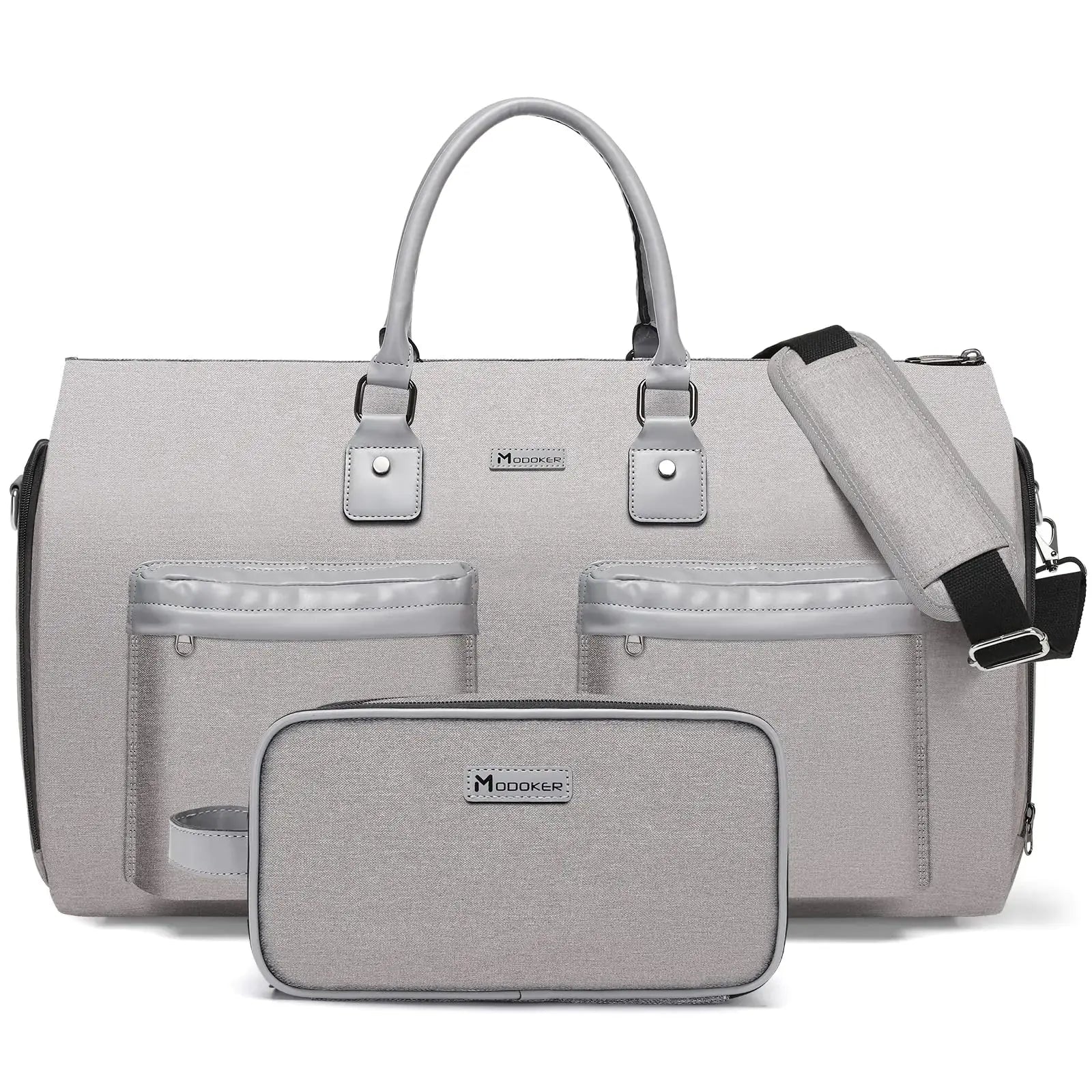 Convertible Garment Bag with Toiletry Bag | Modoker Carry on Garment Duffel Bag for Men & Women