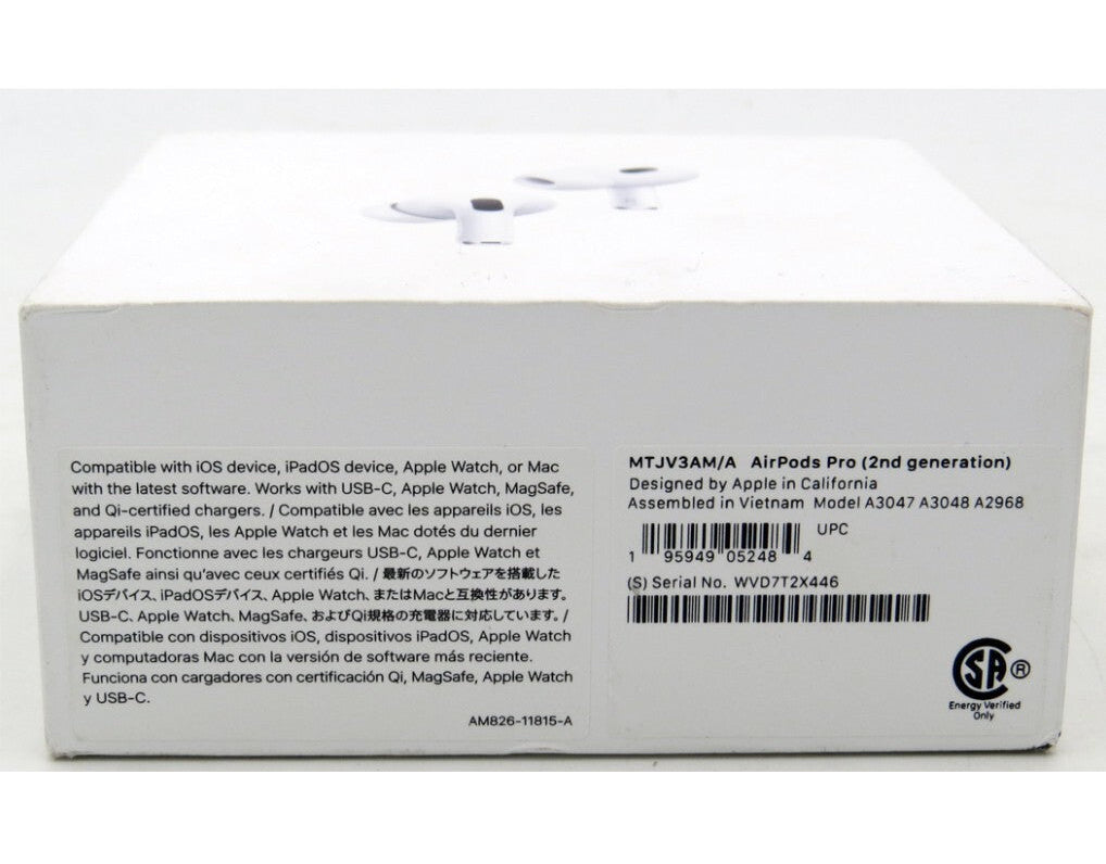 Apple AirPods Pro  A2968 (2nd Generation) MagSafe USB‑C Charging (Refurbished)
