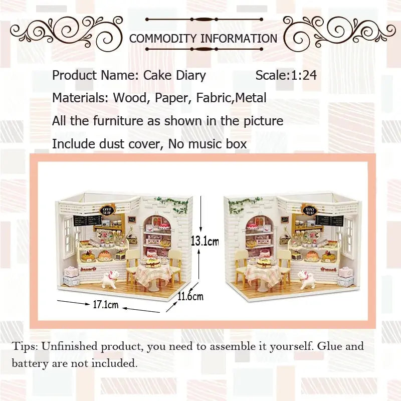 Crafty Cottage Wooden Dollhouse Kit