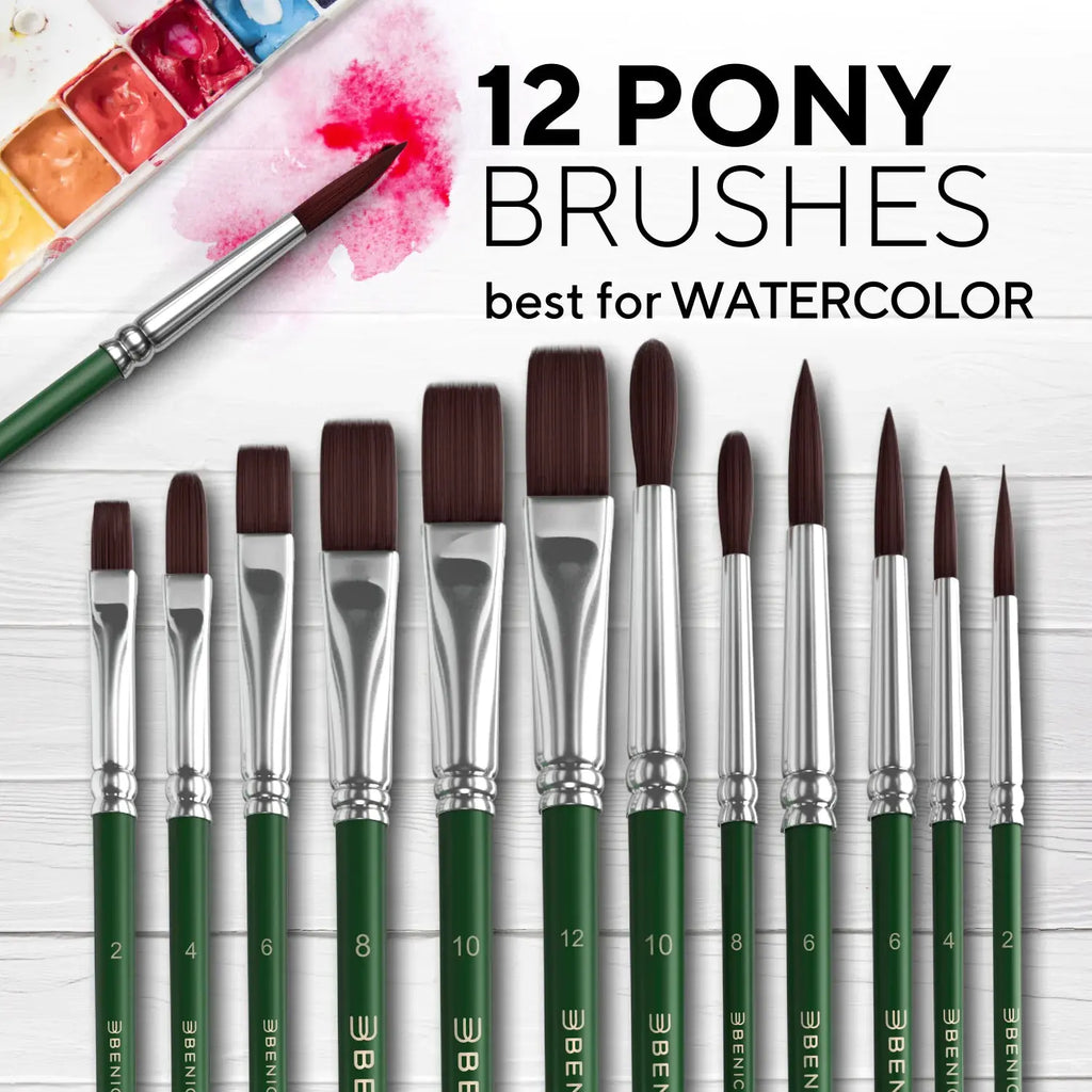 Creative Essence 40pc Paint Brush Kit with Multi-Fiber Bristles & Case