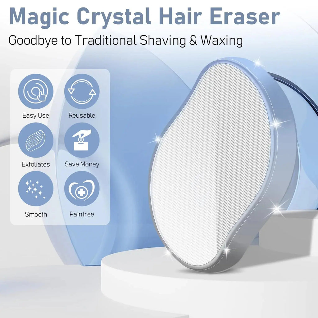 Crystal Hair Eraser for Women and Men | Reusable Hair Remover | Painless Exfoliation Hair Removal