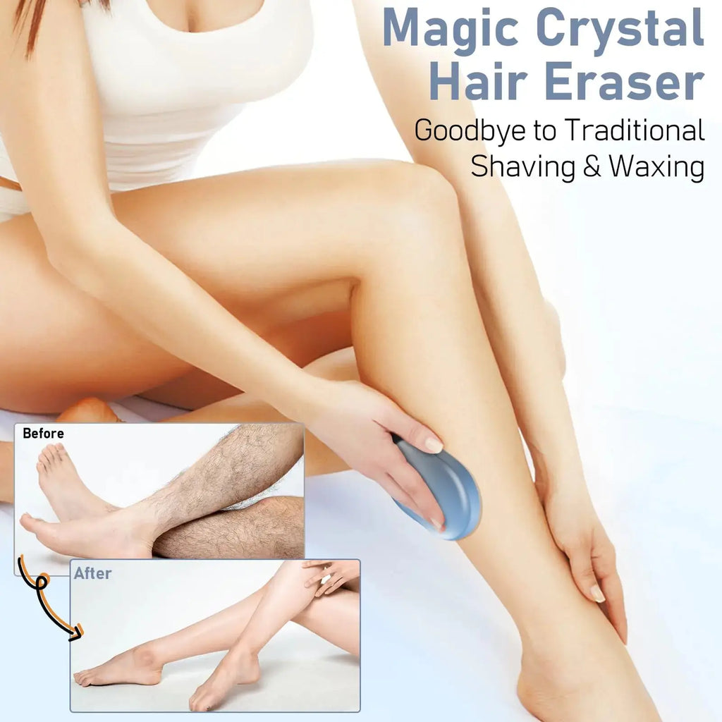 Crystal Hair Eraser for Women and Men | Reusable Hair Remover | Painless Exfoliation Hair Removal