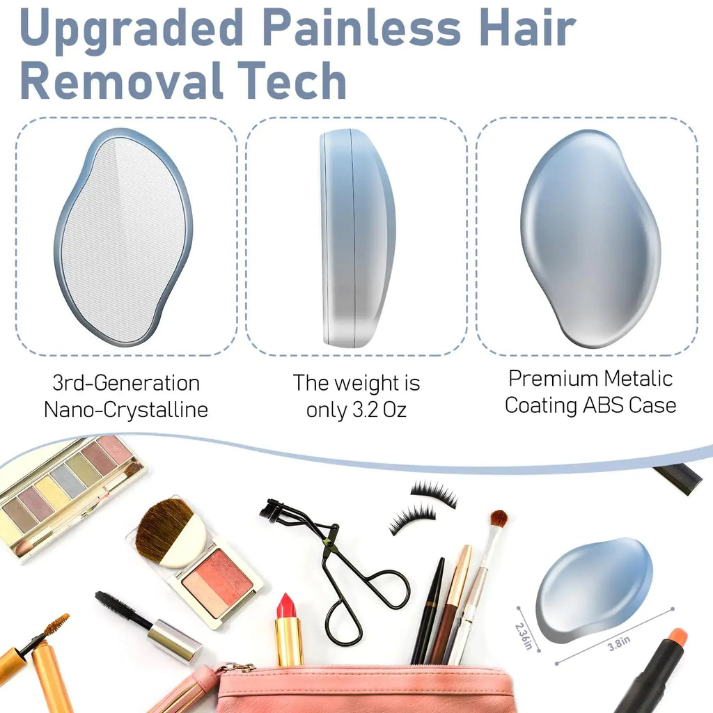 Crystal Hair Eraser for Women and Men | Reusable Hair Remover | Painless Exfoliation Hair Removal