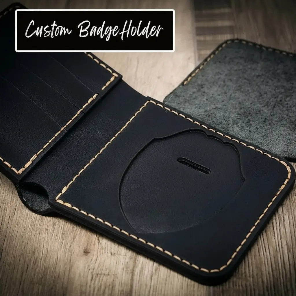 Minimalist Badge Wallet - Saddle Tan