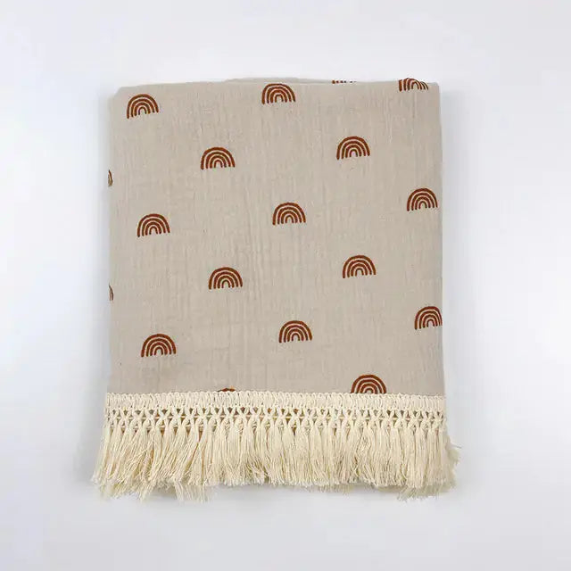Cute Bear Muslin Cotton Baby Blanket