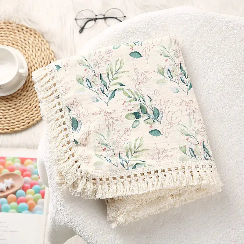 Cute Bear Muslin Cotton Baby Blanket