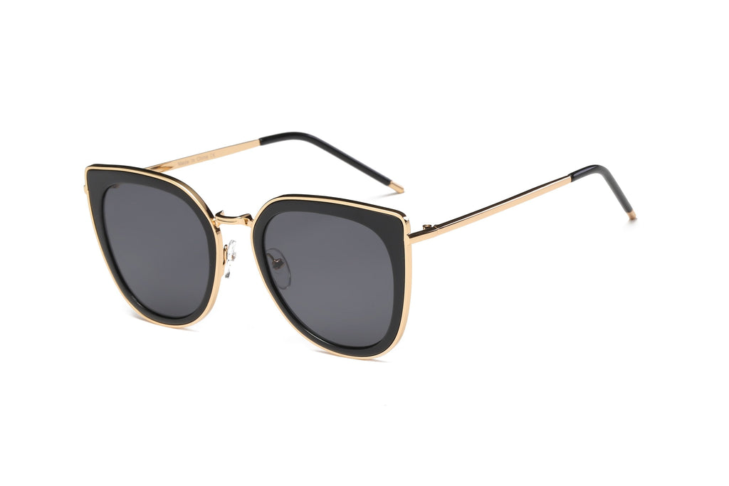Oversized Round Cat Eye Sunglasses Women Polarized UV400