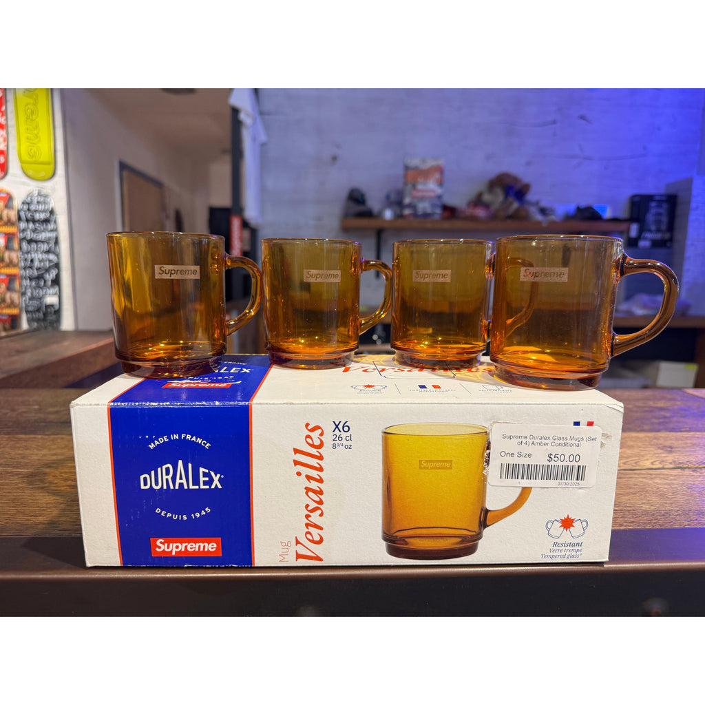 Supreme Duralex Glass Mugs (Set of 4) Amber Conditional