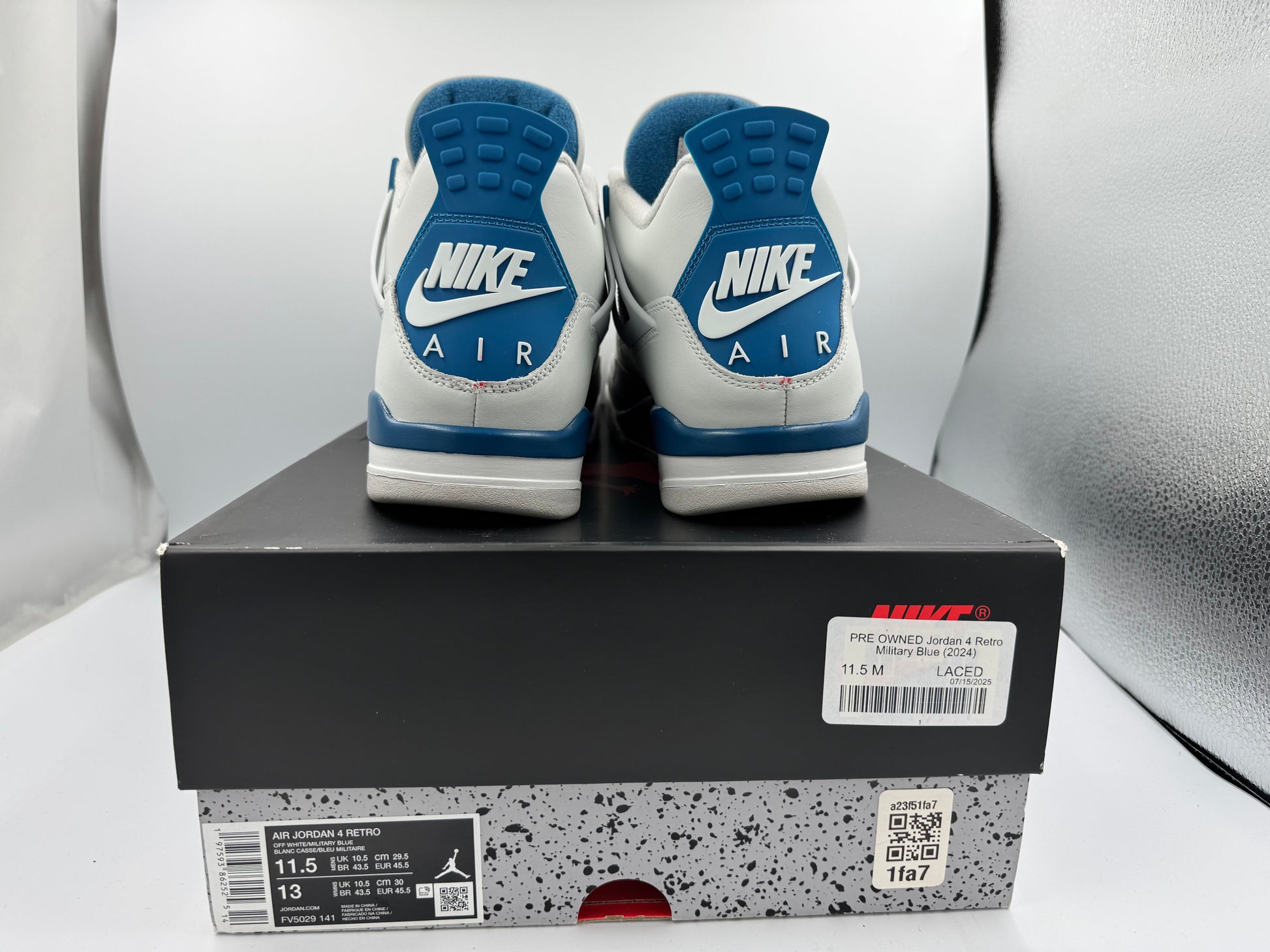 PRE OWNED Jordan 4 Retro Military Blue (2024)