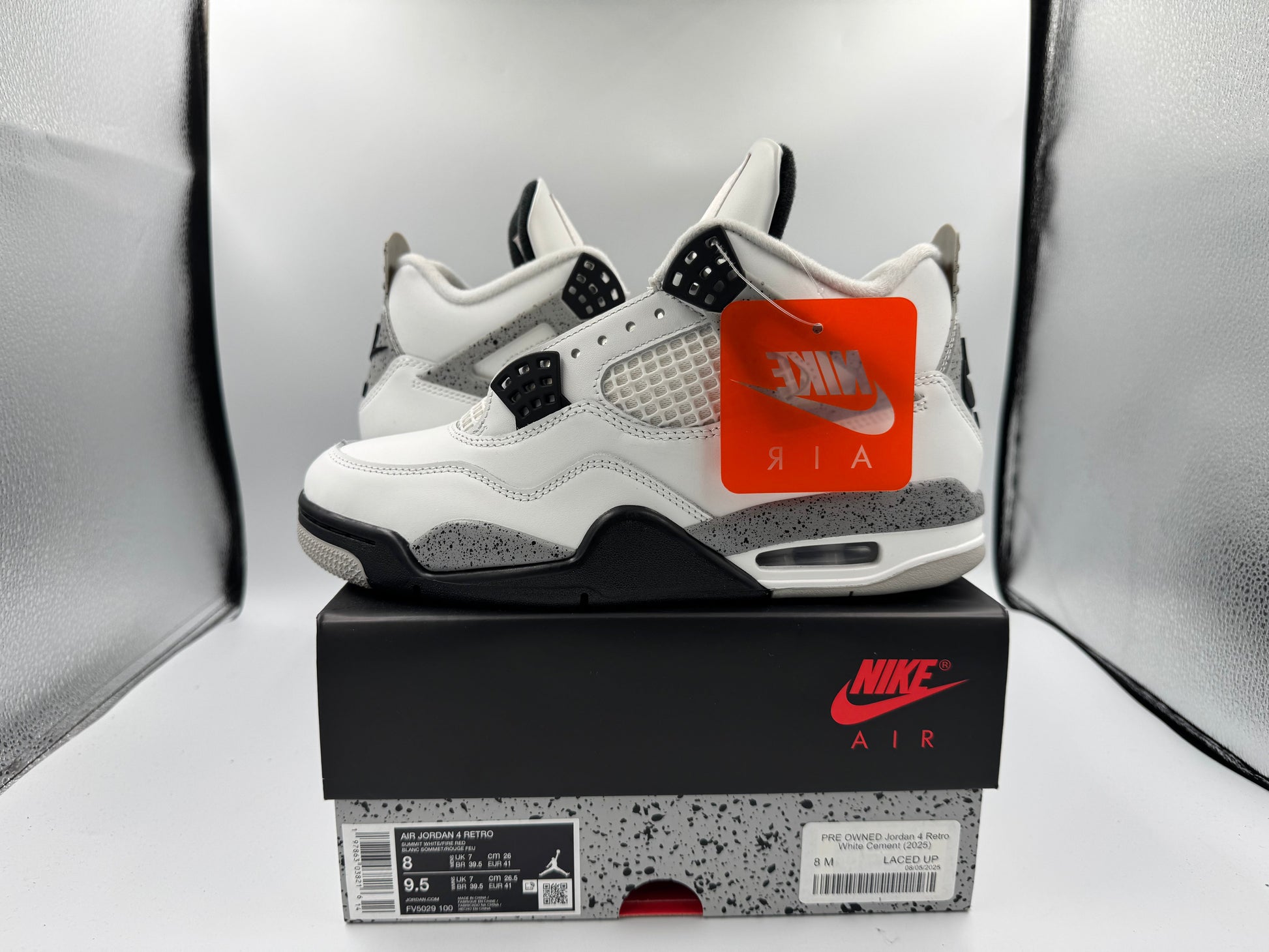 PRE OWNED Jordan 4 Retro White Cement (2025)