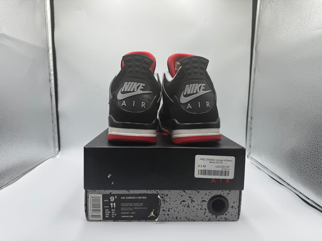 PRE OWNED Jordan 4 Retro Bred (2019)