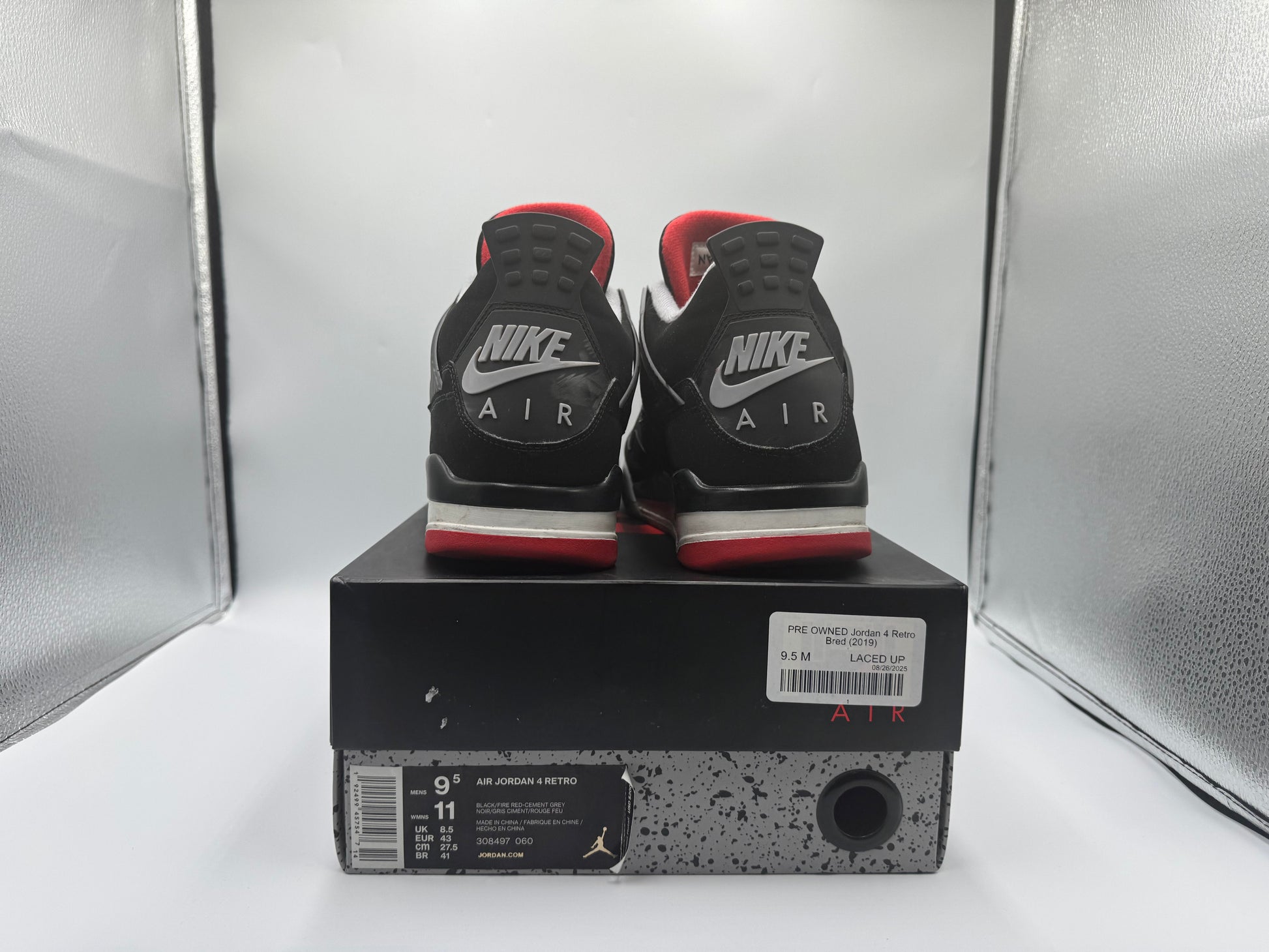 PRE OWNED Jordan 4 Retro Bred (2019)