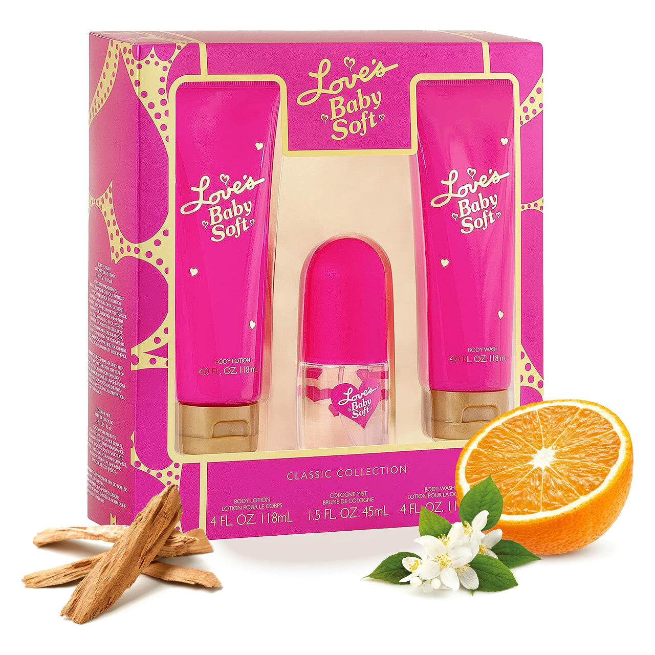 Love's baby soft 3 pcs set: 1.5 cologne mist + 4 oz body lotion + 4 oz body wash