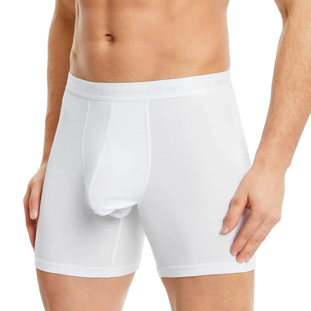 DAVID ARCHY Men's Micro Modal Dual Pouch Trunks