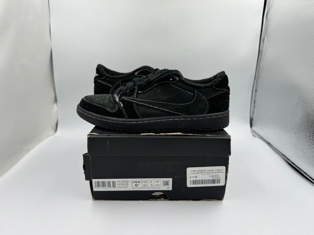 PRE OWNED Jordan 1 Retro Low OG SP Travis Scott Black Phantom