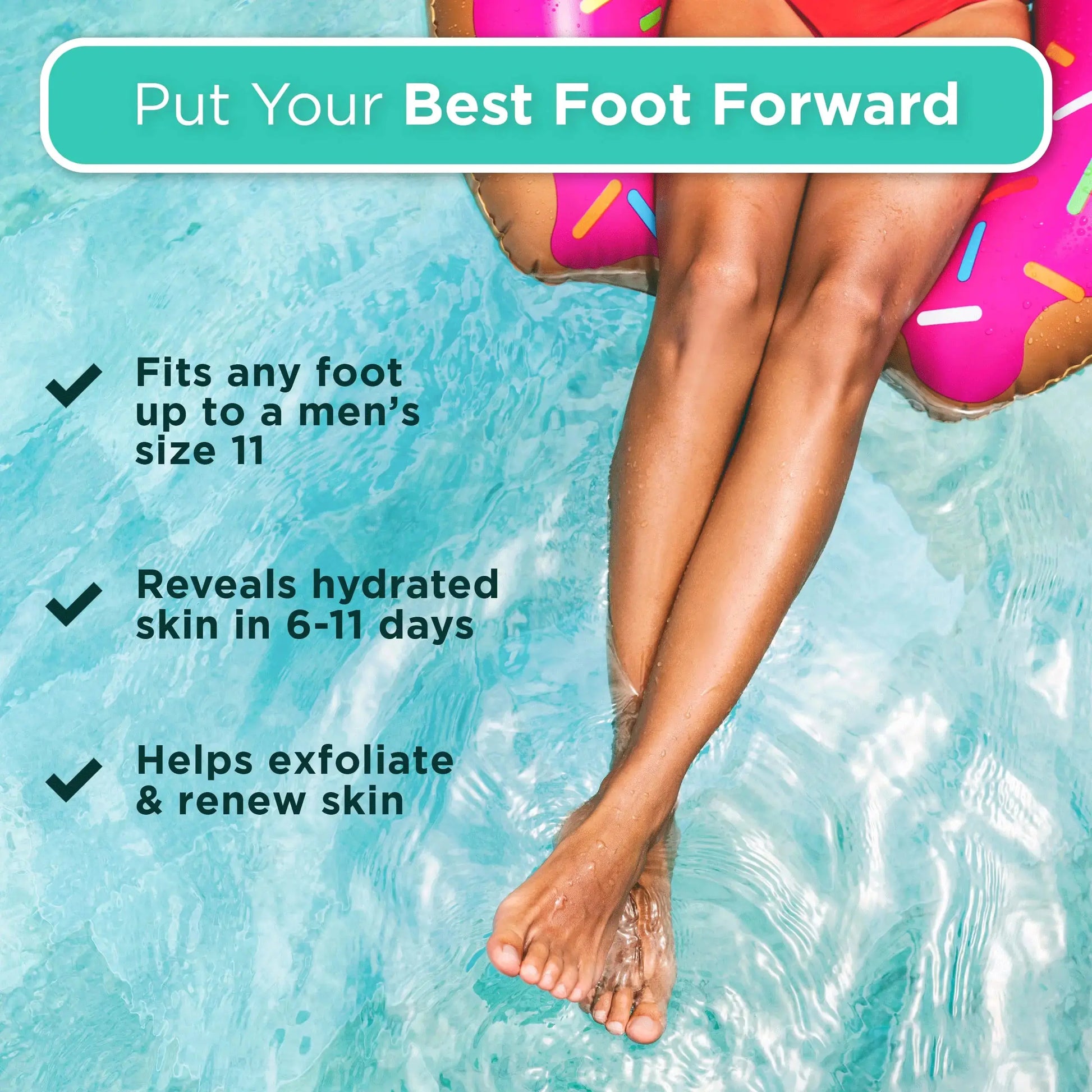 DERMORA Foot Peel Mask – 2 Pack French Lavender Exfoliating Foot Masks for Soft, Smooth Feet