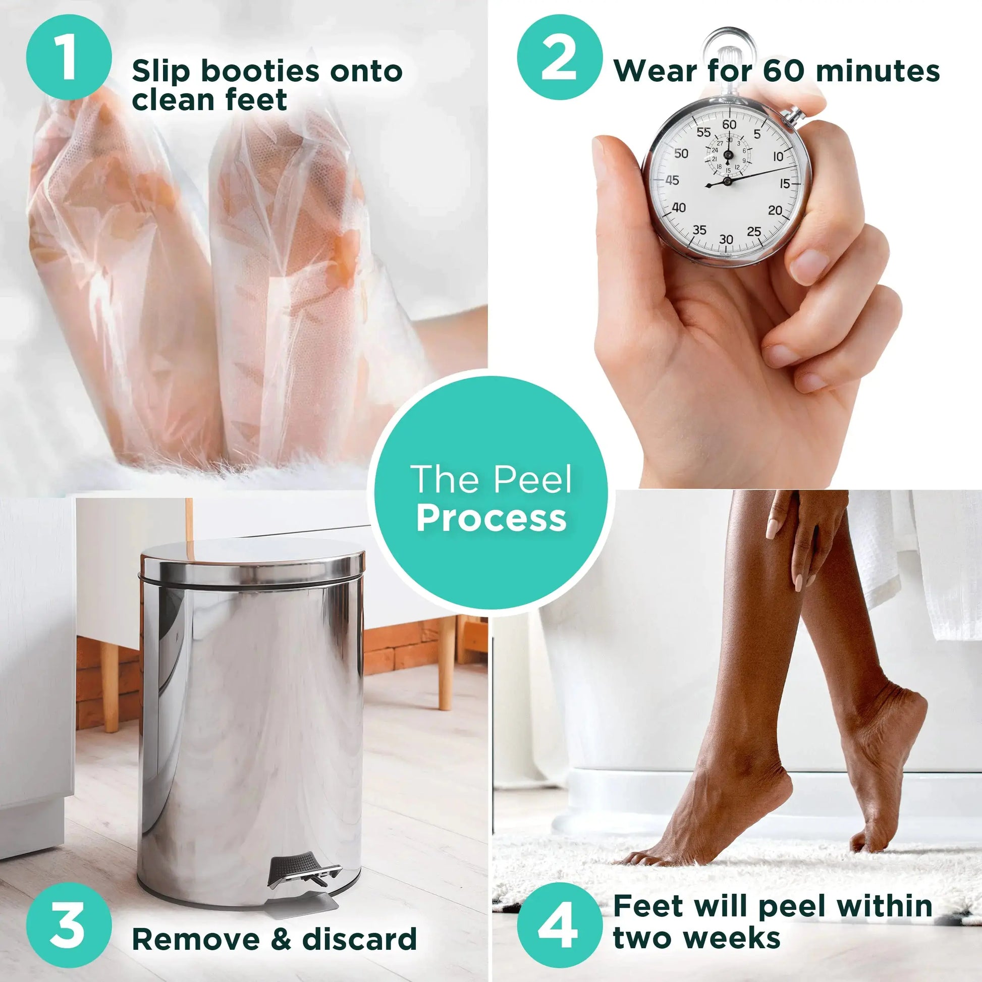 DERMORA Foot Peel Mask – 2 Pack French Lavender Exfoliating Foot Masks for Soft, Smooth Feet