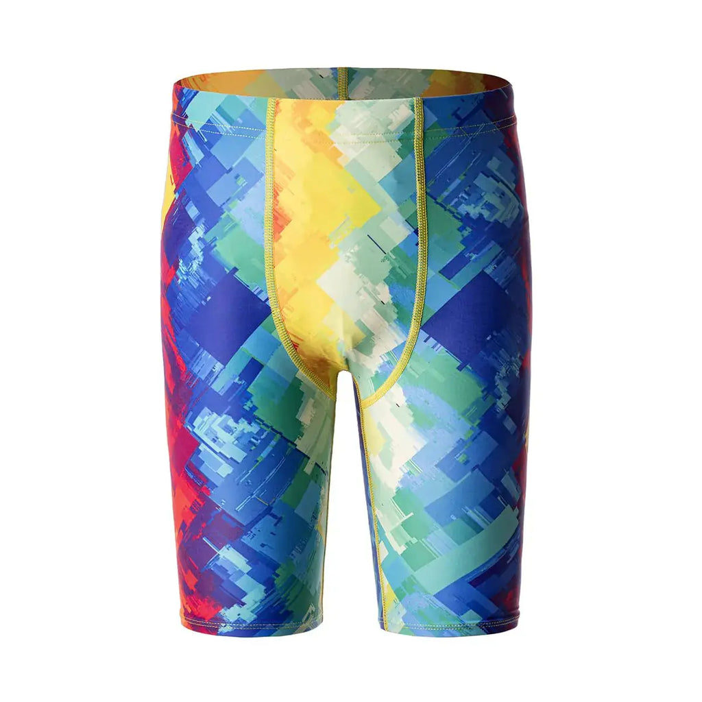 DEVOROPA Boys' Swim Jammers Youth Competitive Swim Team Suit Quick Dry Athletic Swimming Shorts