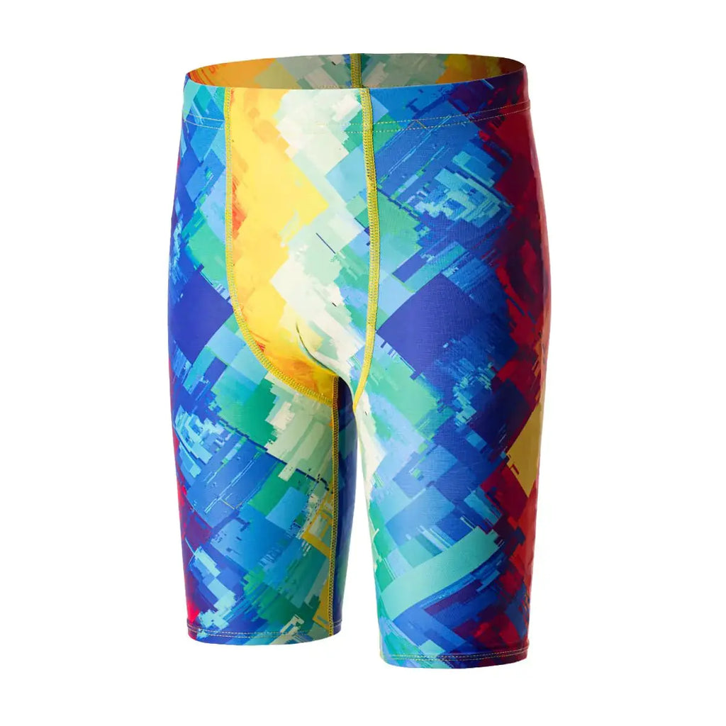 DEVOROPA Boys' Swim Jammers Youth Competitive Swim Team Suit Quick Dry Athletic Swimming Shorts