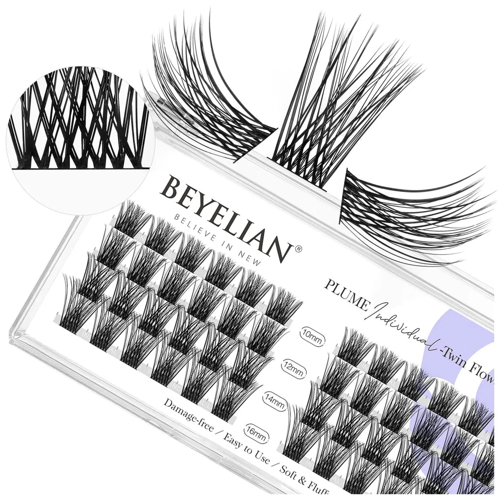 DIY Eyelash Extensions – Individual Cluster Lashes with Super Thin Black Band