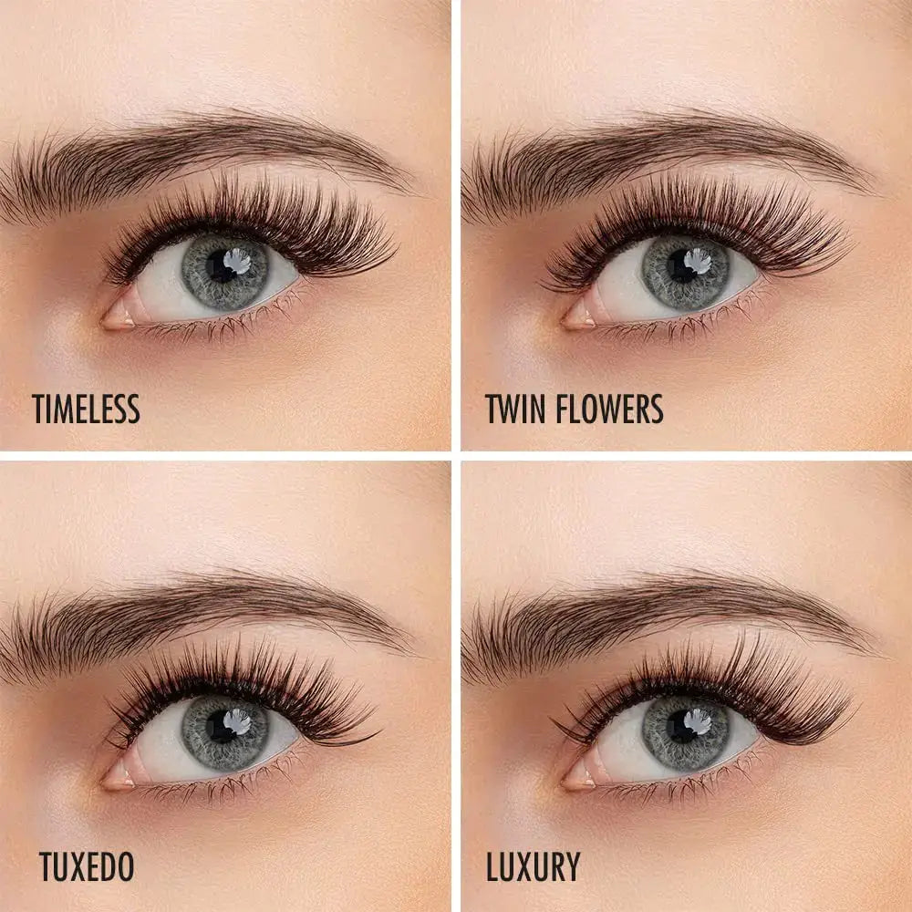 DIY Eyelash Extensions – Individual Cluster Lashes with Super Thin Black Band