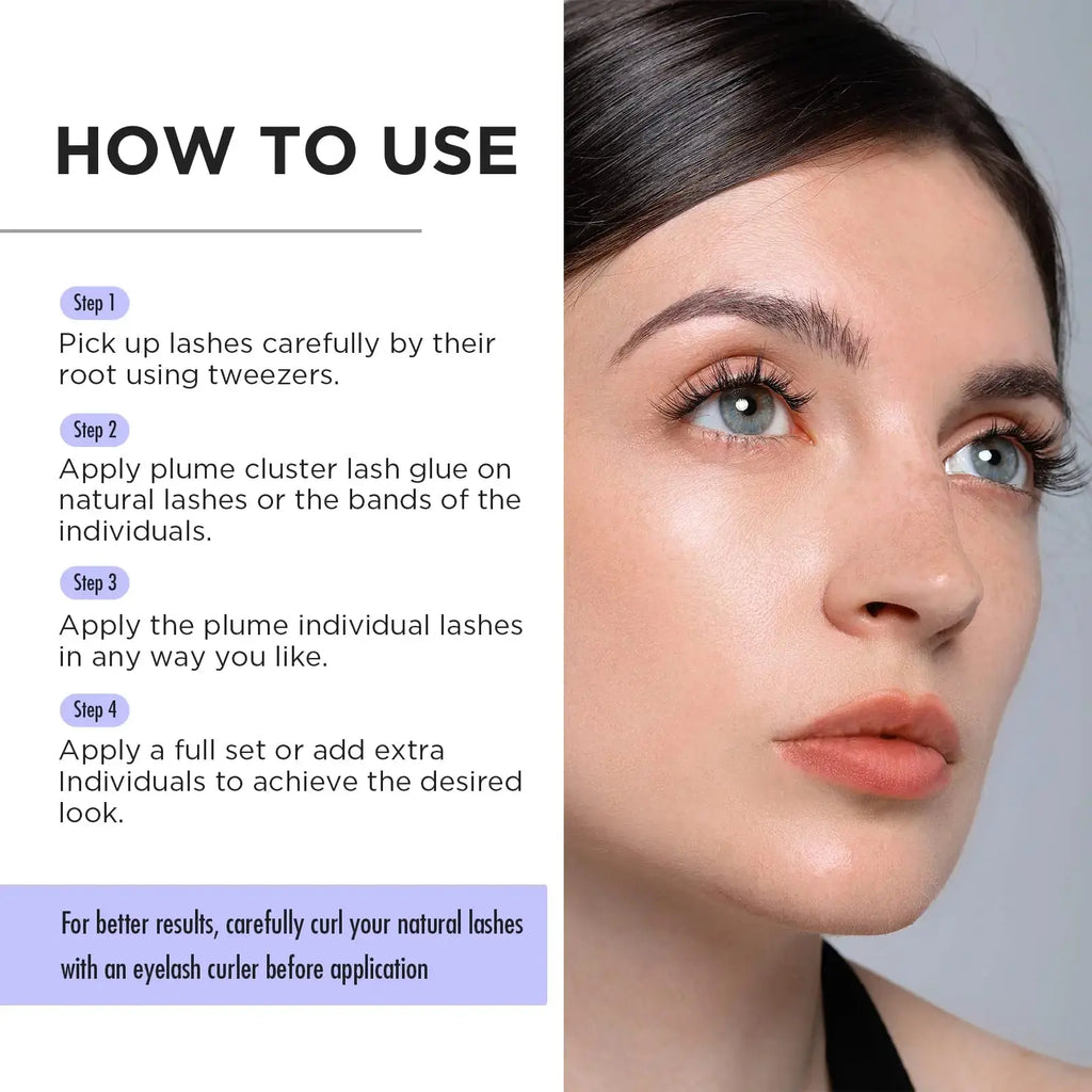 DIY Eyelash Extensions – Individual Cluster Lashes with Super Thin Black Band