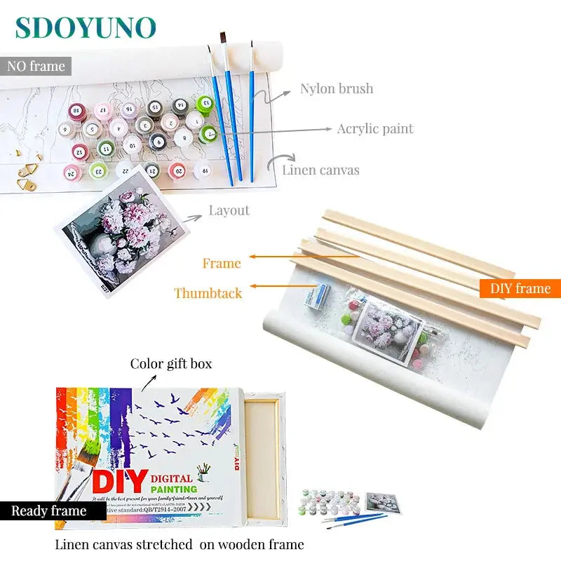 DIY Framed Painting By Numbers For Adults Room