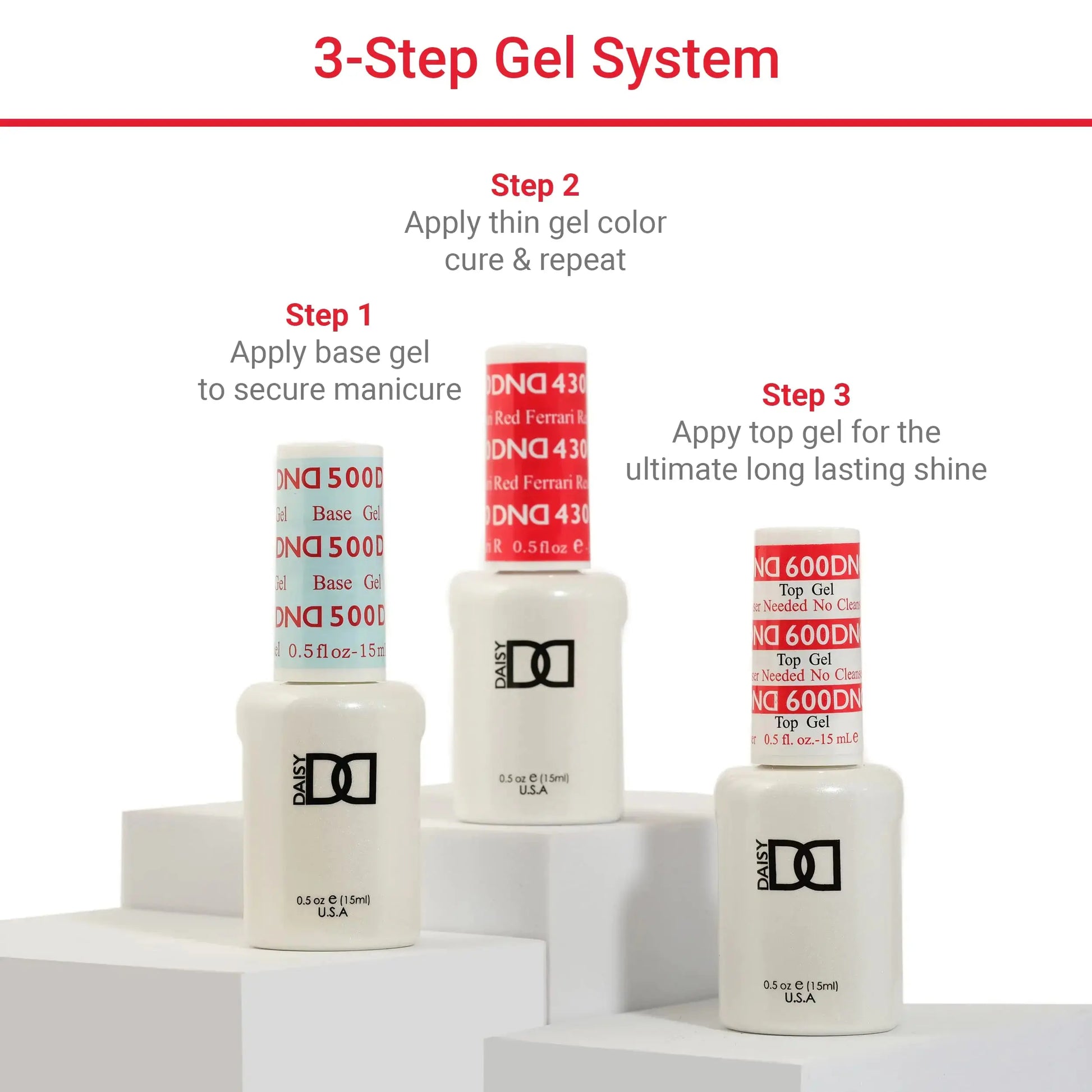 DND Gel Polish Set - Sheer Collection Chip-Free Polish Duo - UV/LED GelPolish 0.5 Fl Oz Each