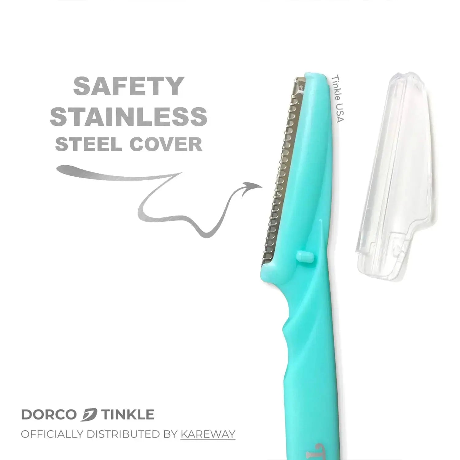 DORCO Tinkle Eyebrow Razors | 3-Pack Precision Dermaplane Tools, Safe & Easy Facial Hair Removal