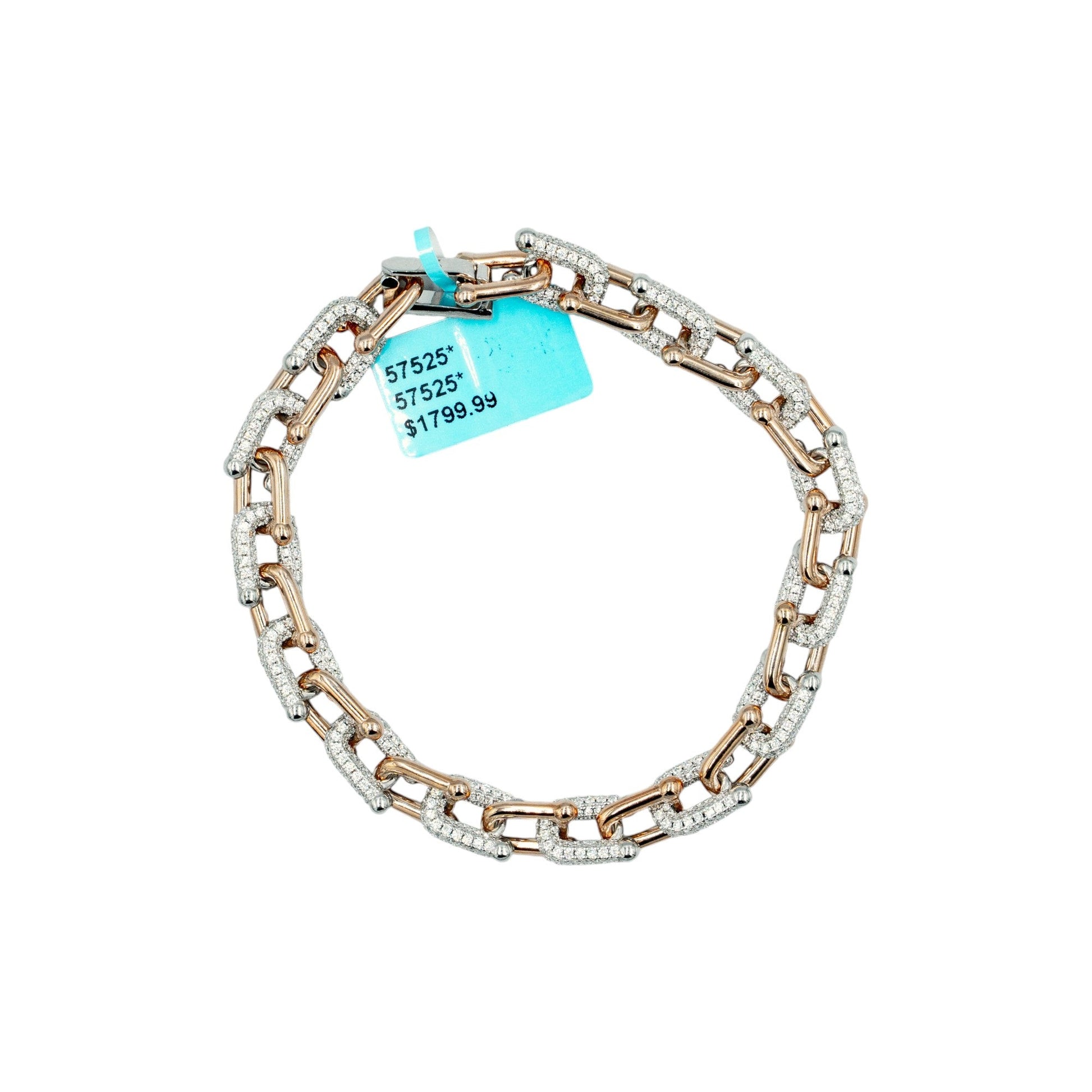 925 Silver Moissanite 8mm Ball and Chain Link Bracelet – 8.15"