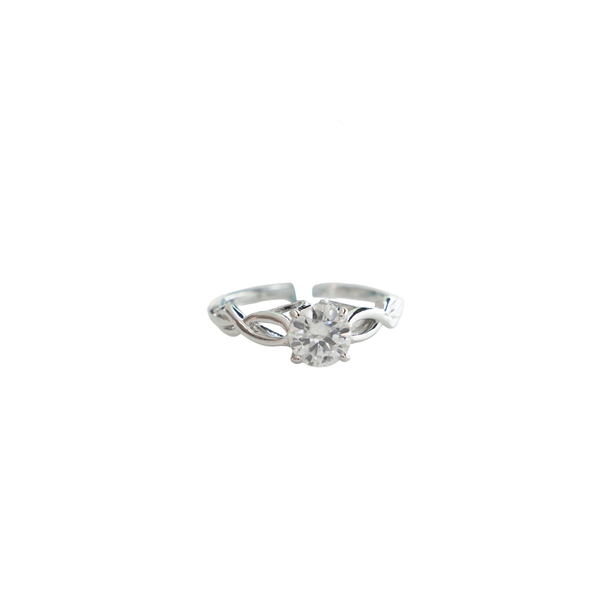 925 Silver Moissanite Infinity Engagement Ring Ring – Size 7 – 1.02 cttw