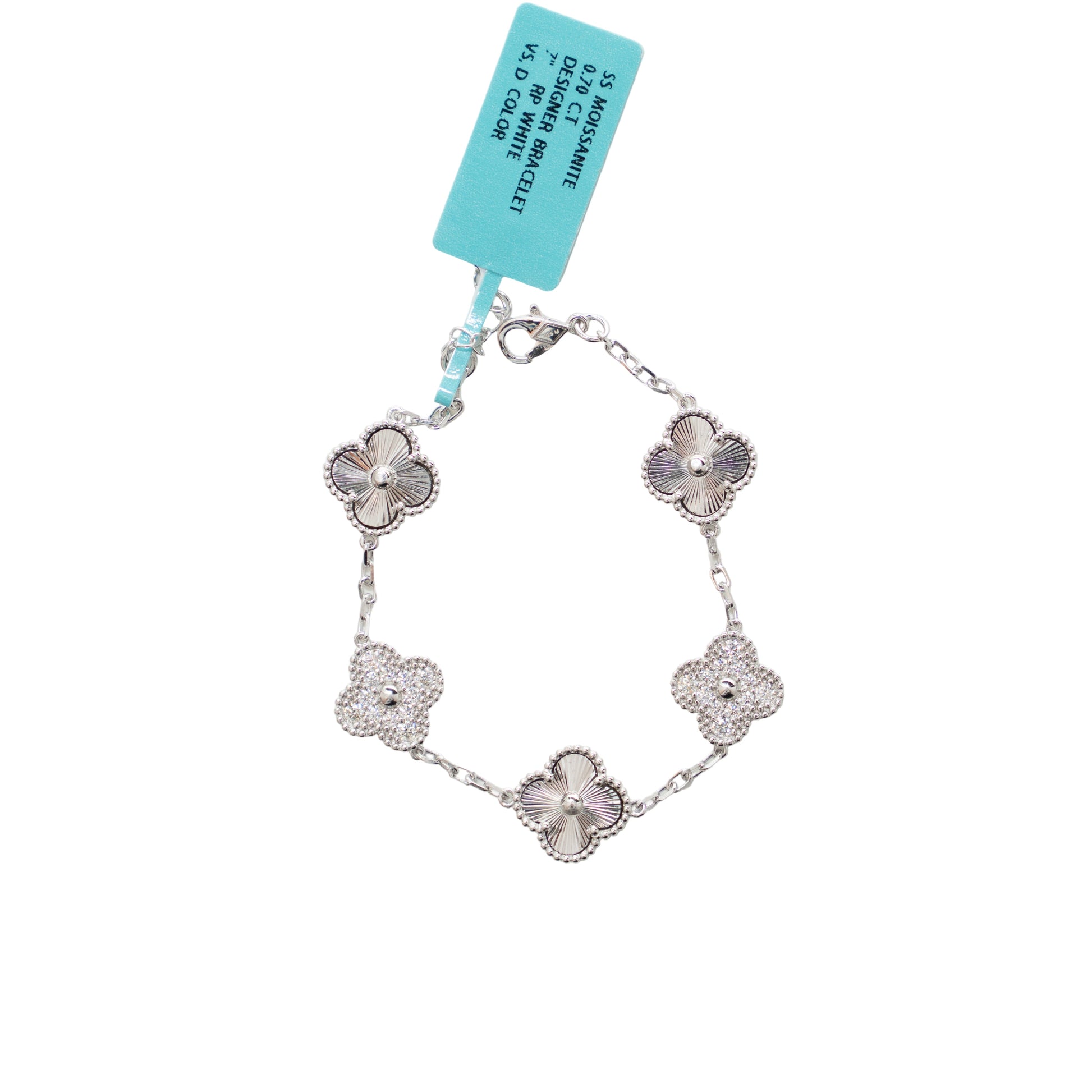 925 Silver Moissanite Bracelet – 7"