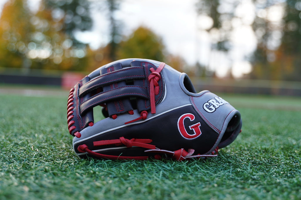 11.75" Infield H-Web Grace Glove - Black/Red