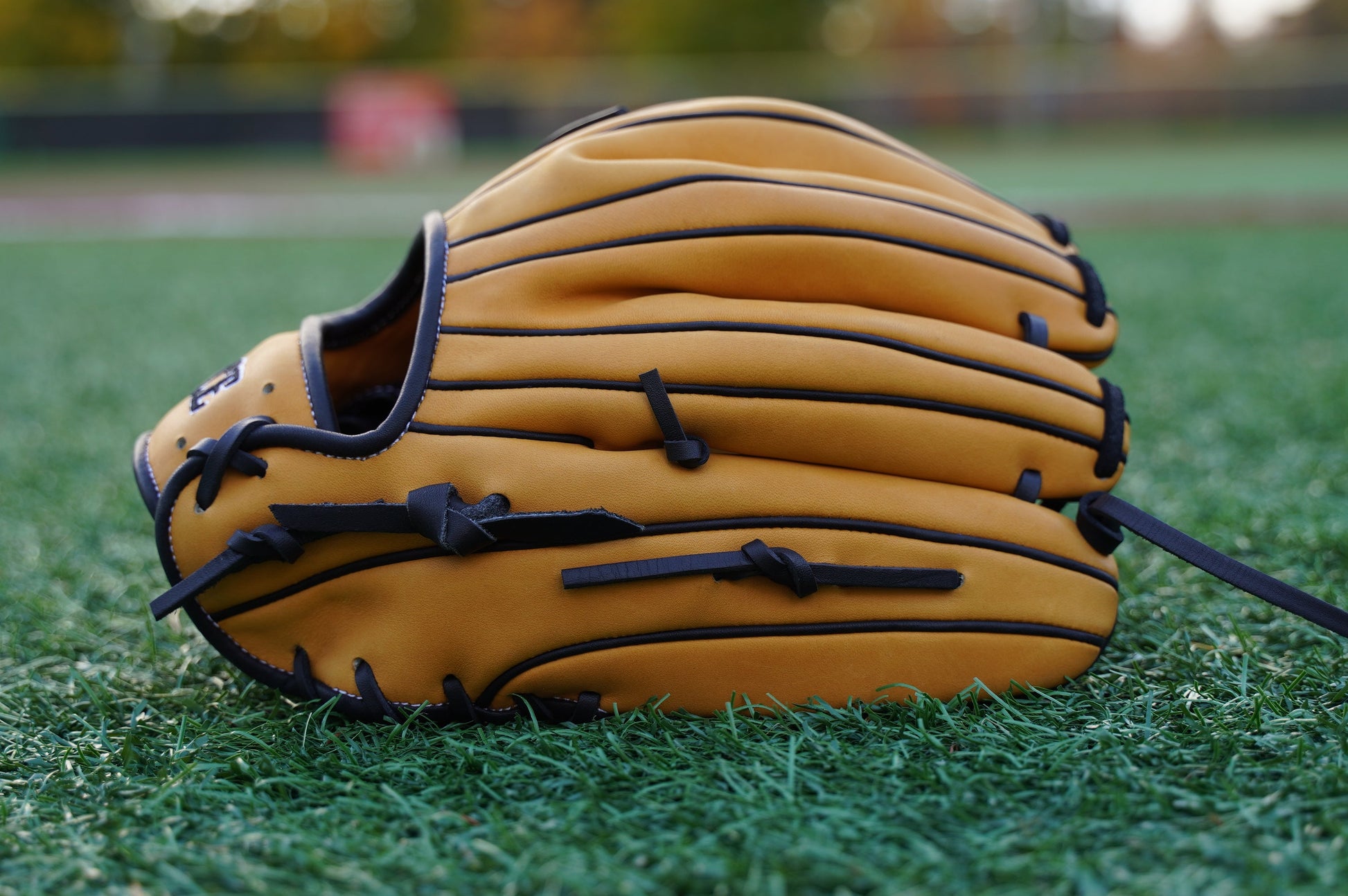 12.50" H-Web Outfield Grace Glove - Black/ Tan