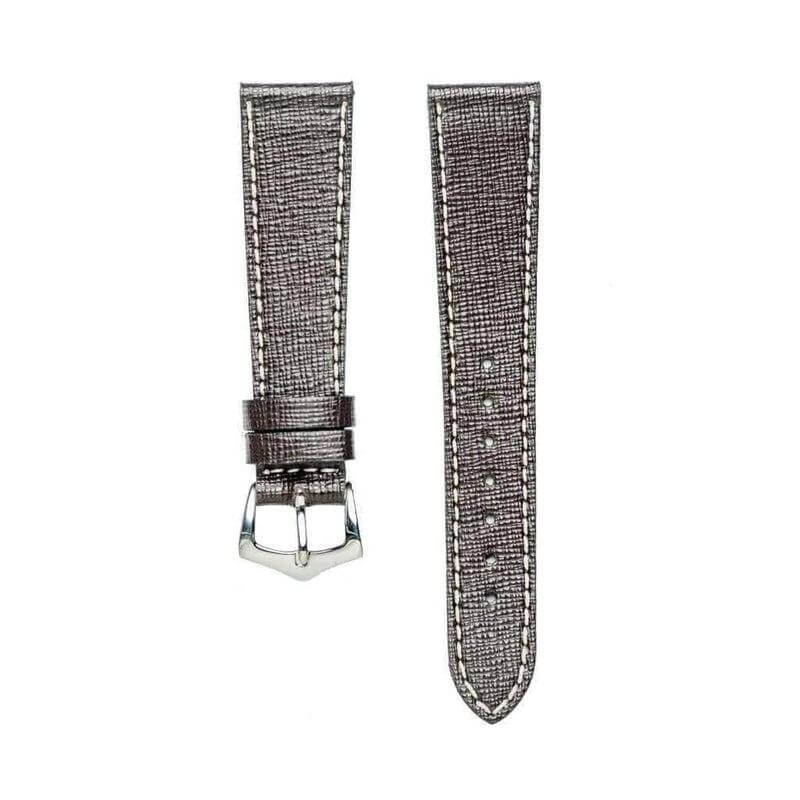 Best Dark Brown Saffiano Leather Watch Strap