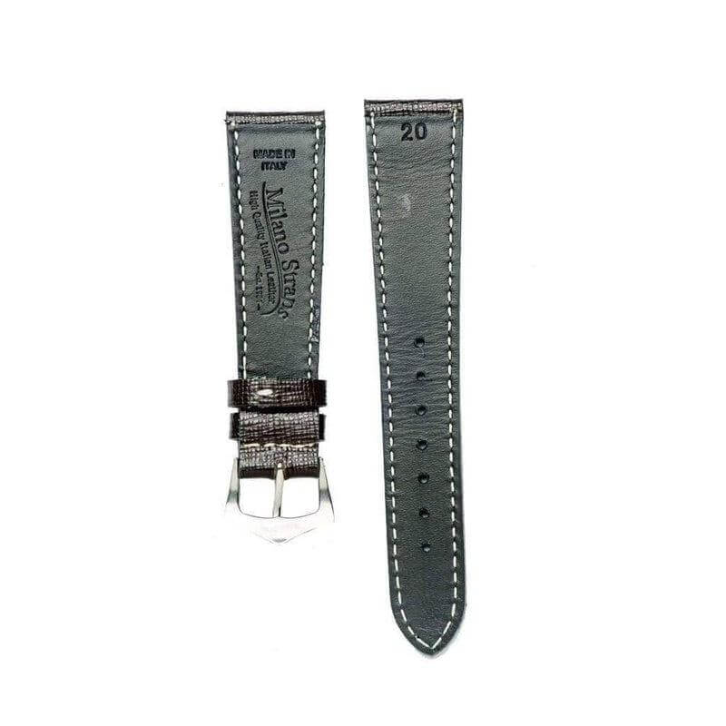 Best Dark Brown Saffiano Leather Watch Strap