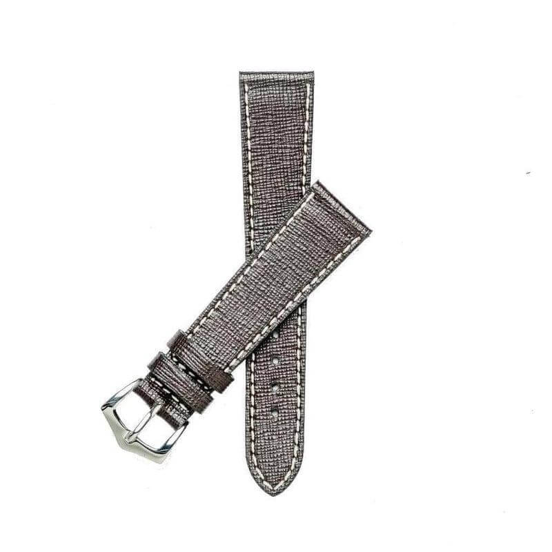 Best Dark Brown Saffiano Leather Watch Strap