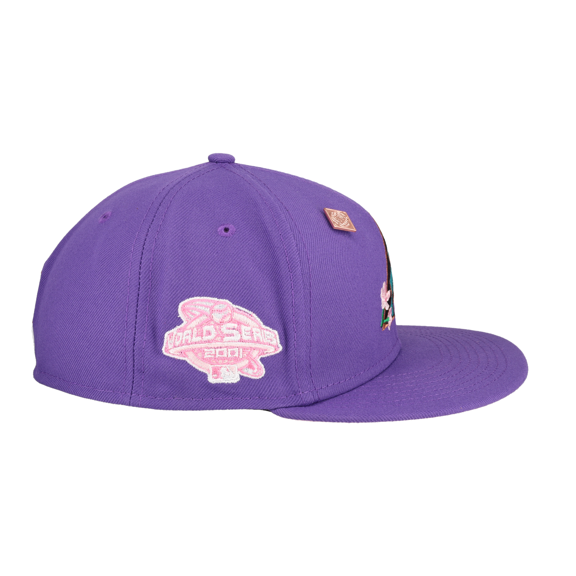Arizona Diamondbacks Side Patch Bloom 2001 World Series Patch Fitted Hat