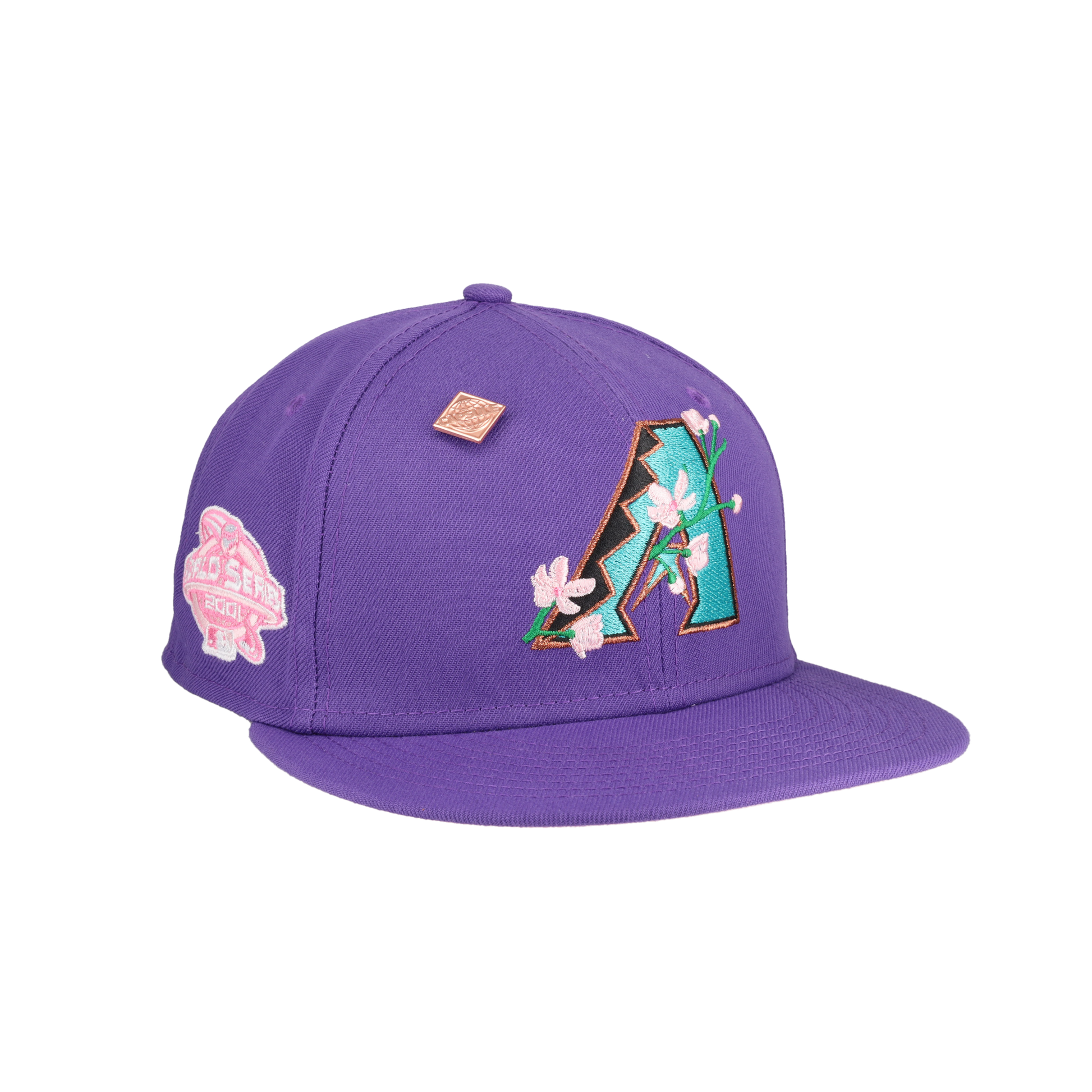 Arizona Diamondbacks Side Patch Bloom 2001 World Series Patch Fitted Hat