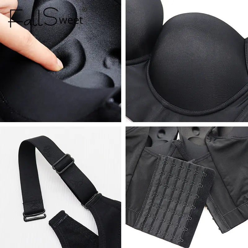 Deep Cup Push Up Bra with Padded Cups