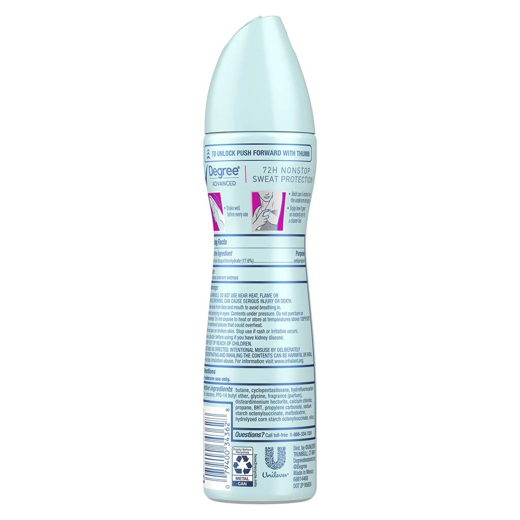 Degree Advanced Antiperspirant Deodorant Dry Spray | 72-Hour Sweat and Odor Protection For Women