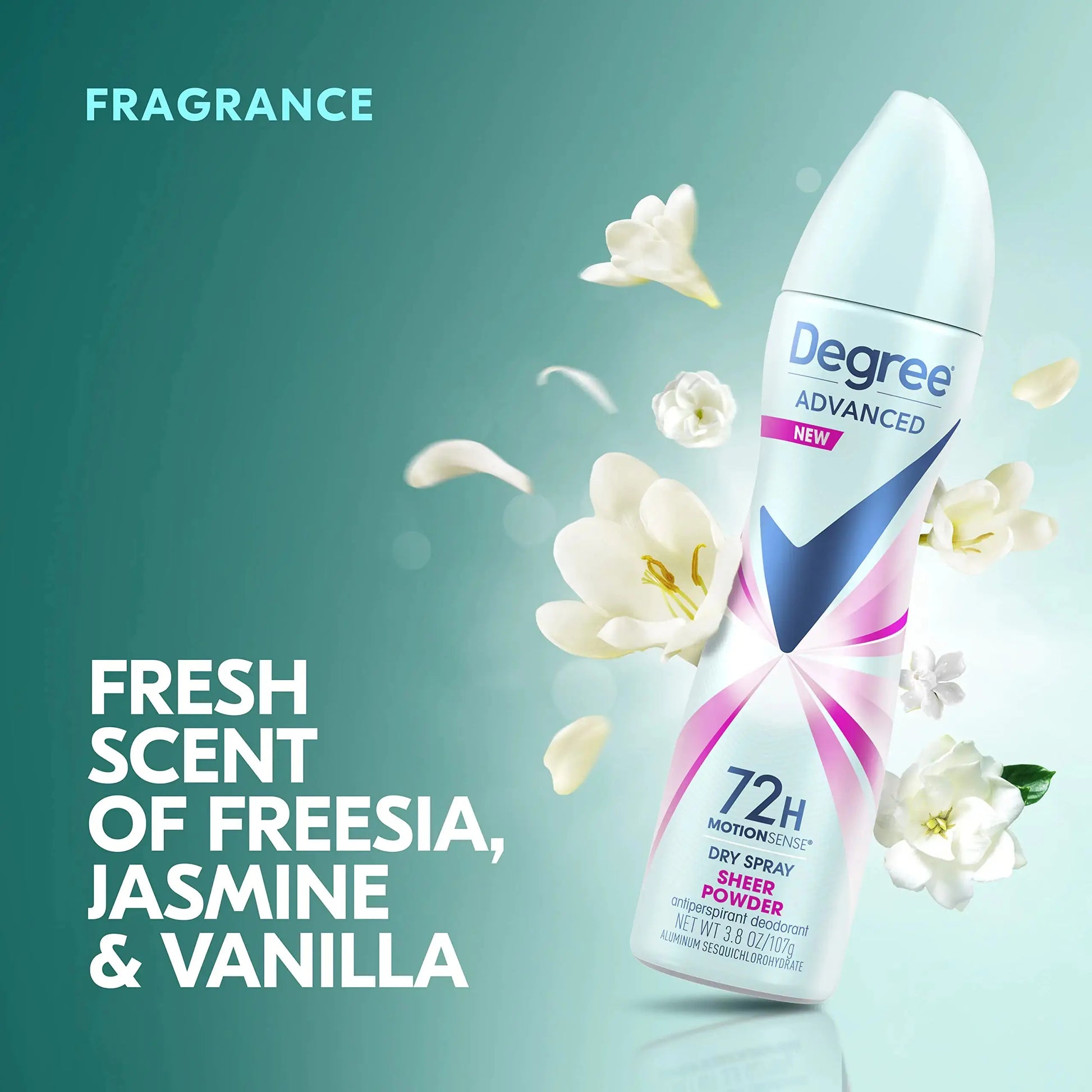 Degree Advanced Antiperspirant Deodorant Dry Spray | 72-Hour Sweat and Odor Protection For Women