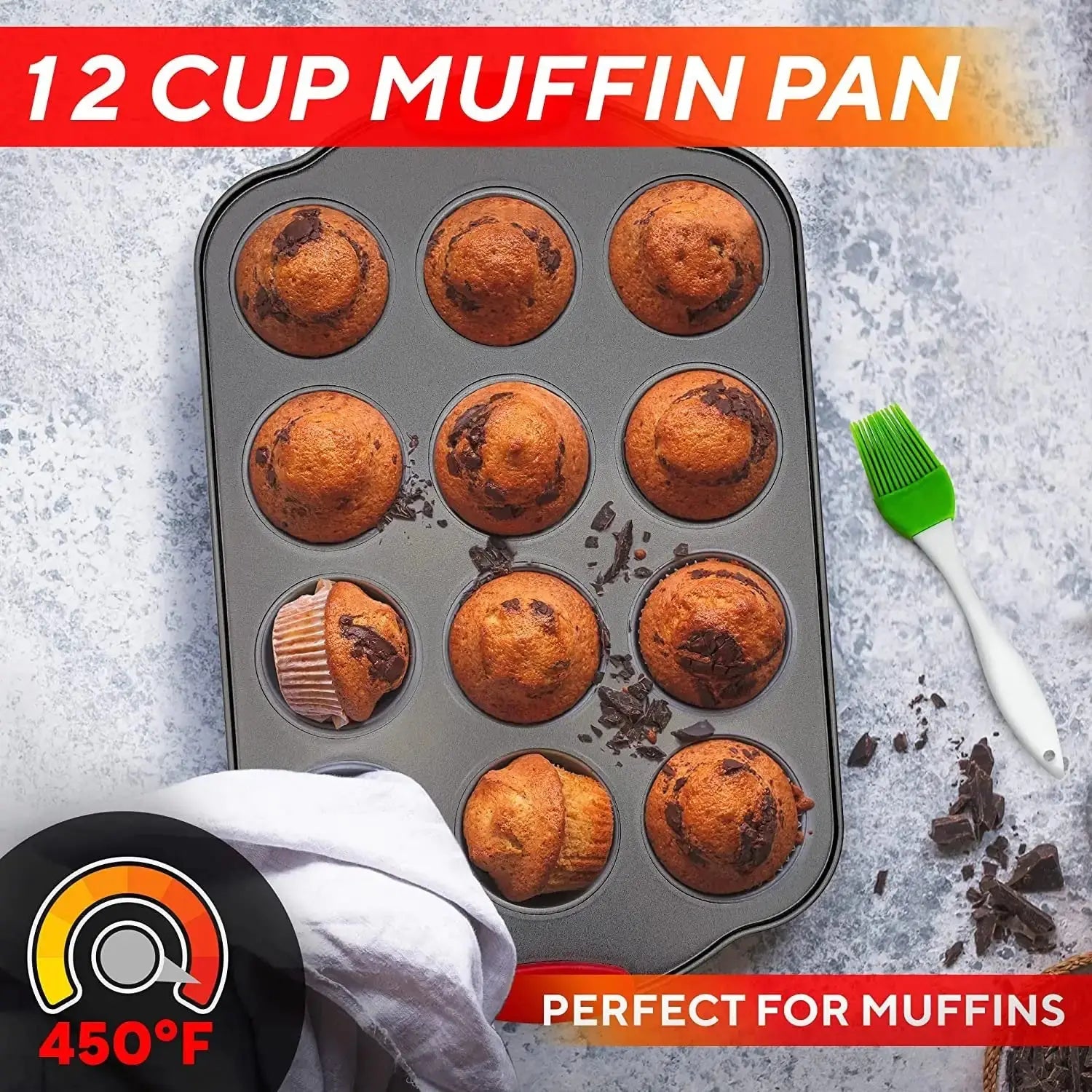Deluxe Easy-Clean 4-Piece Baking Set with Silicone Grips